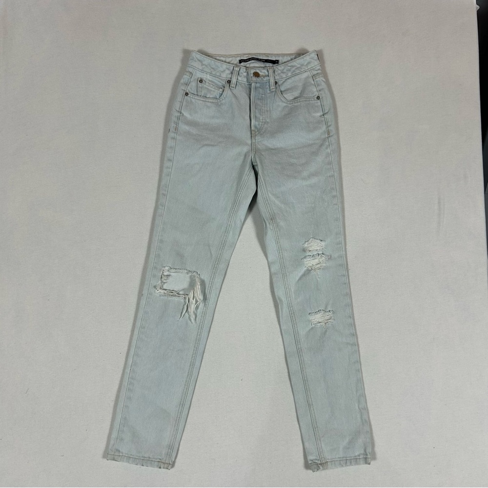 Volcom Brand Jeans Skinny Fit Button Fly Women’s 24 High Rise Light Wash Denim